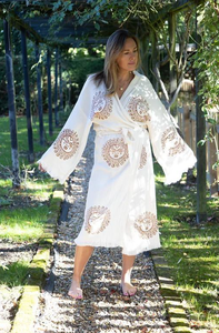 Albornoz Peshtemal con estampado de algodón de calidad superior Textil esencial para el hogar Hecho en Turquía Técnica tejida - Product Image 5