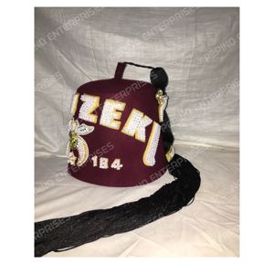 Vente en gros de chapeaux Shriner de Fès Chapeau en feutre de laine Casquette de Fès personnalisée 100% Laine brodée à la main Shriners Fez 5-8 jours Adultes - Product Image 6