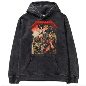 เสื้อฮู้ดพิมพ์ลายการ์ตูนอนิเมะแบบกำหนดเอง ผ้าถักย้อมสีแบบแอซิดวอช ทรงปกติสำหรับผู้ชาย พร้อมคุณสมบัติแห้งเร็วและป้องกันการเป็นขุย - Product Image 1