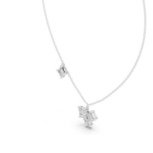2.55 CT Lab-Created VVS-VS EF CVD Diamond Pendant <b>Necklace</b> Princess Cut Diamonds 18KT Rose, Yellow, White Gold Luxury - Product Image 6