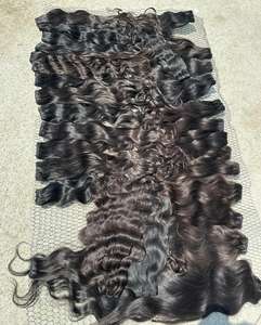 Alta calidad Remy Indian HD Cierre 5x5 Tamaño 24 pulgadas 100% Cabello humano Máquina ondulada natural Trama doble para pelucas y extensiones - Product Image 5