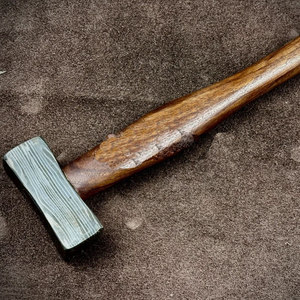 Comfortable Grip Damascus Steel Hammer with Wood <b>Handle</b> and Decorative Finish DIY & OEM Customizable for Workshop and Crafting - Product Image 4