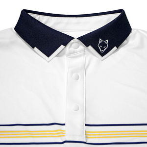 Polo de manga corta con logotipo personalizado: mezcla de algodón y poliéster para hombre, camiseta de polo de golf de piqué de secado rápido - Product Image 6