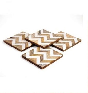 Juego de posavasos de MATERIAL PERSONALIZADO Almohadillas de piedra redondas de estilo clásico para cocina Hecho en India - Product Image 2
