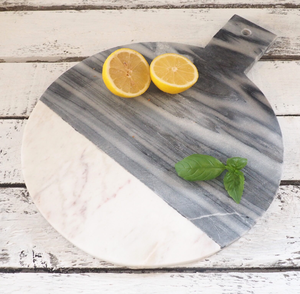 Planche à découper ronde en marbre pour la maison mariage affaires restaurant hôtel utilisation en gros pierre naturelle couleur laiton Design - Product Image 3