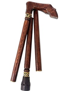 Heritage Collection Handcrafted Solid Wood <b>Collapsible</b> <b>Walking</b> Cane Elegant Adjustable Everyday Hiking <b>Stick</b> Lightweight - Product Image 3