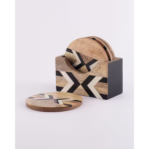 Sous-verres en bois faits à la main prix raisonnable Table Design moderne sous-verres décoratifs en bois 5mm maison cuisine accessoire en vente - Product Image 1