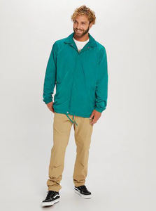 Offre Spéciale Veste coupe-vent Coaches pour homme en tissu noir uni de haute qualité grande taille avec logo personnalisé pour l'hiver - Product Image 3