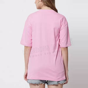 Camisetas extragrandes de algodón personalizadas para mujer, Camiseta extragrande de manga corta con ajuste holgado a precio de fábrica para mujer - Product Image 3