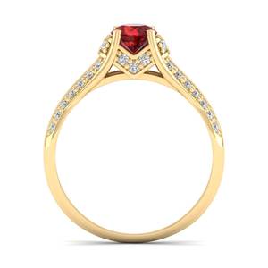 REYES ขายส่งราคา 925 เงินสเตอร์ลิง Moissanite ของขวัญแต่งงานแหวนผู้หญิง Solitaire ทับทิมแหวนวันครบรอบ - Product Image 4