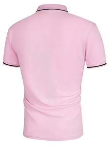 Chemise personnalisée pour hommes Nouveau design Vêtements décontractés Motif solide tricoté 100% coton à manches courtes Toutes les couleurs personnalisées disponibles - Product Image 2