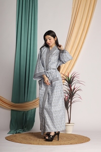 Kimono de baño de calidad premium de lujo para mujer, bata de baño 6XL con tirantes finos, Kantha Premium, trabajo hecho a mano, tela vintage, venta de playa - Product Image 3