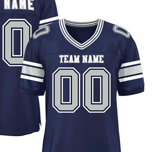 Oem New Design Customized Unisex Breathable 100% Polyester American Football Jersey Plus Size Short Sleeve High Quality - Product Image 3