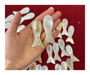 La mejor opción de cuchara de nácar de lujo, cuchara ecológica hecha a mano, concha marina natural 100% - Product Image 6