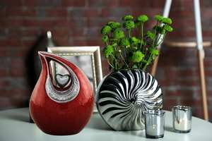 โกศโลหะทรงหยดน้ำตาสีเงินแบบฝังสำหรับขี้เถ้าของมนุษย์สีแดงแบบ210Lbs - Product Image 5