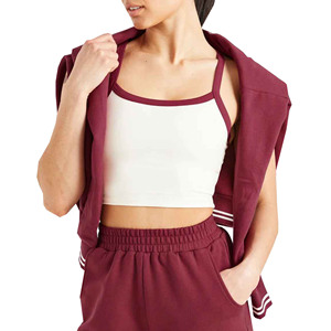 Chemises de gymnastique personnalisables pour femmes 90% Polyester 10% Spandex respirant athlétique Compression débardeur avant Logo Yoga Sport chemise - Product Image 5