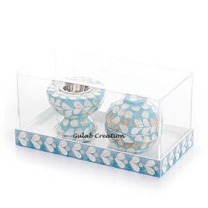 Juego de quemador de incienso de madera hecho a mano de lujo, soporte Bakhoor con incrustaciones de perlas madre para Resina perfumada árabe Oud, enchufe de anís estrellado - Product Image 2