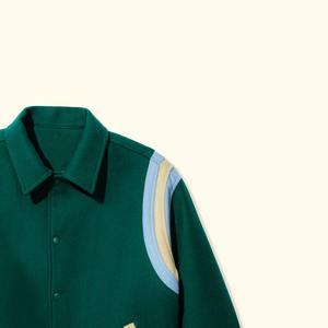 Chaqueta Universitaria de Alta Calidad para Hombre, Mangas de Cuero, Parches de Chenilla, Estilo Béisbol Premium, Cuerpo de Lana Hecho a Medida, 100 Gramos - Product Image 4