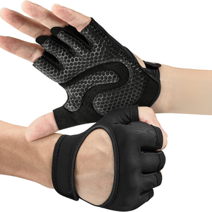 Guantes de gimnasio transpirables Hombres Guantes de fitness personalizados Guantes de entrenamiento de medio dedo para entrenamiento de levantamiento de pesas - Product Image 4