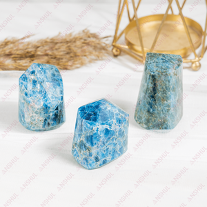 Apatite bleue tendance en gros, 1 kg, points polis, cristaux de guérison premium pour la décoration et la méditation, au prix du marché - Product Image 2