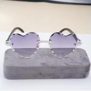 New Arrivals Top Brand Trendy Rectangular Shape <b>Sunglasses</b> Moissanite Diamond Panther Frame <b>Sunglasses</b> for Women Men - Product Image 1