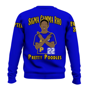 Sudadera con Cuello Redondo Sigma Gamma Rho 1922 Azul Dorado, Ropa Griega de Hermandad, Sudadera de Forro Polar Premium, Atuendo de Invierno, Regalo para Mujer - Product Image 2