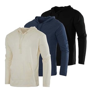 Sweat à capuche unisexe Bella + Canvas en coton/fibre de bambou léger, protection solaire UPF 50+ pour homme, brodé, hiver - Product Image 4