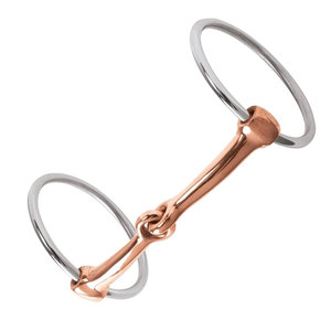 Embout de trottoir pour l'équitation 3 pièces en fer doux Rouleau en cuivre Stage C Training Bit 7 pouces Joues 5 pouces Embouchure - Product Image 5