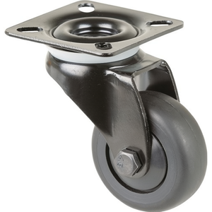 Ruedas Giratorias para Muebles BS con Rueda de Goma Negra de 50 mm, Capacidad de Carga de 50 kg, Rodamiento de Bolas, Placa de Montaje Incluida - Product Image 3