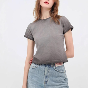 2025 Summer Eco-Friendly Breathable Anti-Wrinkle Two-color Light Change Washed Do Old Retro Fashion Trend Loose Women's - Product Image 6