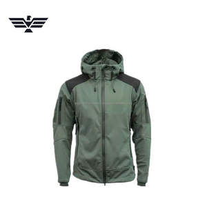 Chaqueta Táctica de Invierno para Hombre, de Softshell, Delgada, con Cierre Frontal, Cuello Alto, Resistente al Viento, para Actividades al Aire Libre, Estilo Urbano, Liso, Teñido, de Lona - Product Image 2