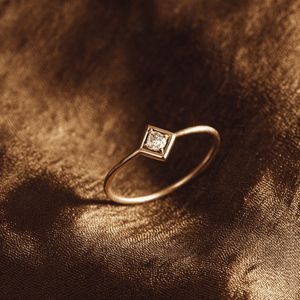 เครื่องประดับที่เรียบง่ายสวมใส่ได้ทุกวันแหวนเงิน925ตามสั่งเพทายสี่เหลี่ยมขนมเปียกปูนสี่เหลี่ยม - Product Image 5