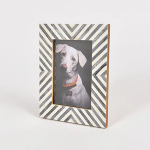 Cadre photo en agate et bois sur mesure, format A1-A16x20, avec incrustation en os naturel, disponible en résine et en MDF. - Product Image 2