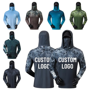 Camiseta de Pesca de Diseño Personalizado OEM ODM, Transpirable, de Poliéster, UPF 50, Cortavientos, de Manga Larga, con Capucha, de Secado Rápido, para Verano - Product Image 5