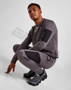 Pantalon de jogging cargo tissé style Bondi pour homme, streetwear, pantalon de sport gris, slim fit, décontracté, extérieur - Product Image 1