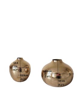 Jardinières et pots à fleurs plaqués or, qualité supérieure, en tôle, ensemble de jardinières et de vaisselle en métal, vases - Product Image 1