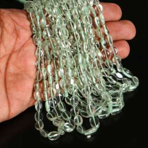 Cuentas de amatista verde natural, lisas y ovaladas, para la fabricación de joyería, proveedor mayorista, fabricante, India, al por mayor. - Product Image 5