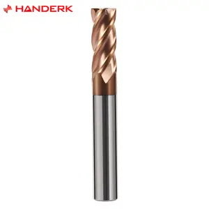 HANDERK OEM High Feed CNC Cutting Tool HRC45 55 Milling Cutter 4 Flutes Carbide End Mills for Wholesale