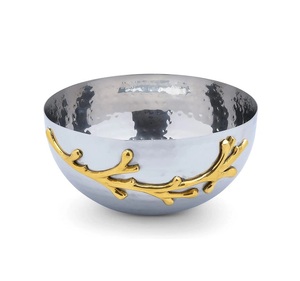 Bol de service en acier inoxydable pur avec finition dorée pour les réglages de table et la décoration - Product Image 5