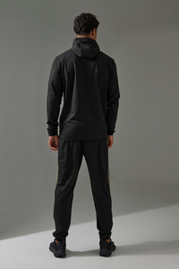 Custom <b>Men's</b> Two-Piece Streetwear Solid Polyester/Cotton Windbreaker Jacket Sport Tracksuit - Product Image 2