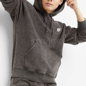 Sudaderas con Lavado Ácido de Invierno, 100% Algodón, Felpa Ecológica para Hombre, Casual - Product Image 4