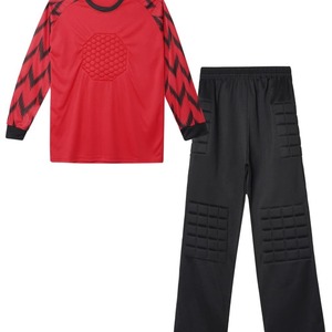 Custom Men's Soccer Team Goalkeeper Uniforms Plus Size Includes Jersey and Shorts with Logo Name Number 100% Polyester - Product Image 2