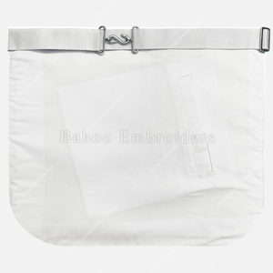 AASR 33rd Degree Delantal de cuero blanco bordado a máquina - Product Image 2