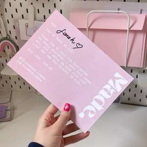 Tarjetas de agradecimiento de marca para floristas con ilustraciones de ramo dibujadas <span class=keywords><strong>a</strong></span> <span class=keywords><strong>mano</strong></span> y <span class=keywords><strong>código</strong></span> de <span class=keywords><strong>descuento</strong></span> de jarrón - Product Image 6