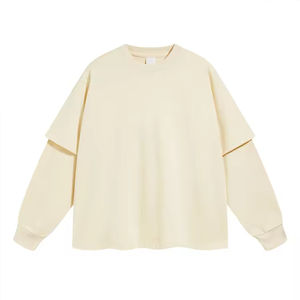 เสื้อสเวตเตอร์แบบสวมหัวแขนยาวสองชั้นสำหรับผู้ชายใส่ได้ทั้งชายและหญิงปักโลโก้ได้ตามต้องการสำหรับฤดูหนาว - Product Image 5