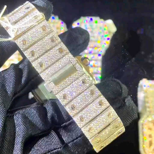 High Quality VVS Lab Grown Diamond Iced Out Bling <b>Watch</b> Automatic Movement Mechanical Wrist <b>Watches</b> Pass - Product Image 2