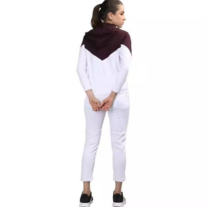 ชุดวอร์มสำหรับผู้หญิงชุดวอร์มผ้าฝ้าย100% สีล้วนดีไซน์ใหม่ล่าสุด - Product Image 2