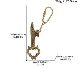 Solid Brass Belt U Hook Fob Clip Keychain Retro Vintage <b>Key</b> Ring Keychain Wallet Fish Hook - Product Image 3