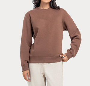 เสื้อสเวตเชิ้ตผ้าฟลีซแบบสวมหัวสำหรับผู้หญิงเสื้อสเวตเตอร์คอกลมผ้าคอตตอนมีน้ำหนักมากลายการ์ตูน100% ออกแบบได้ตามต้องการ - Product Image 1