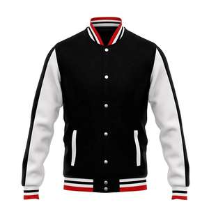 Blouson de baseball personnalisé en laine brodé à col montant pour l'hiver, idéal pour les uniformes scolaires et les tenues de sport décontractées – Vente en gros - Product Image 1